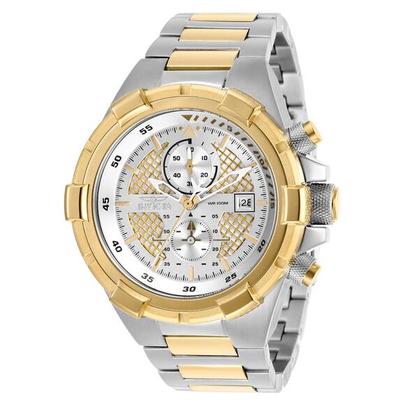 Invicta Aviator Chronograph Quartz 50.5mm. Steel. Gold Men's Watch 28120 - Picture 1 of 2